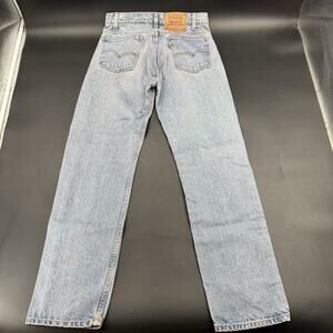 Vintage Levis 505 Orange Tab Jeans Mens Light Wash Denim 31x30 5 Pocket Reg Fit